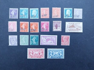 France  1926 à 1927  lot de 20  timbre neuf * C: 194 € - Picture 1 of 2