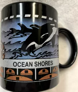 Washington Ocean Shores Tasse mit Orca und einheimischer Kunst Wal Design - Bild 1 von 3