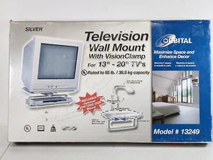 Orbital 13”-20” TV Wall Mount w/VisionClamp w/VCR/DVD Mount Silver 85lbs #13249 - Picture 1 of 5
