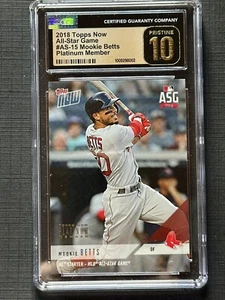 2018 TOPPS NOW PLATINUM ALL-STAR GAME AS-15 MOOKIE BETTS CGC 10 PRISTINE - Picture 1 of 2