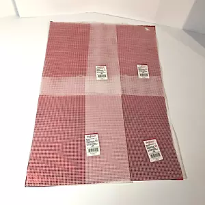 Lot of 4 Quick-Count 7 Mesh Plastic Canvas Raised Grid Opaque Sheets - Picture 1 of 6