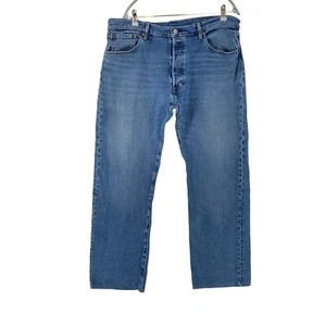 Levi's Premium 501 Blue Original Regular Straight Fit Jeans W38 L30 - Picture 1 of 14