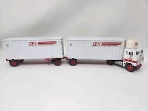 Tonkin CON-WAY CEX Double Tandem Pups Tractor Trailer Truck 1/53 Diecast BUF - Picture 1 of 4
