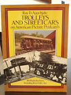 Trolleys und Straßenbahnen auf amerikanischen Bild Postkarten, echtes Foto, 1900-1920er