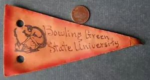 1940-50 Era Ohio Bowling Green State University banderín indio cuero minado-- - Imagen 1 de 1