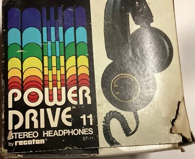 Auriculares estéreo mono Recoton ST-11 Power Drive de colección USADOS probados funcionan Foto 1 de 4