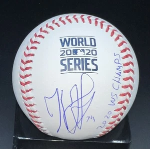 Kenley Jansen Signed Atlanta Braves 2020 World Series Baseball Beckett Witness - Picture 1 of 1
