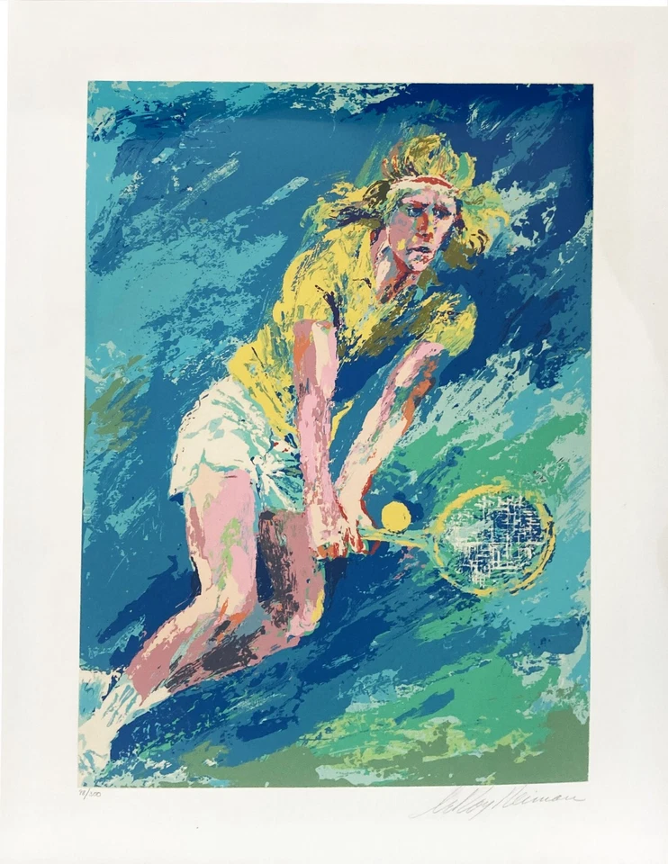 LeRoy Neiman "Bjorn Borg" Original Hand Signed Serigraph 1977 Tennis - Image 1 of 1