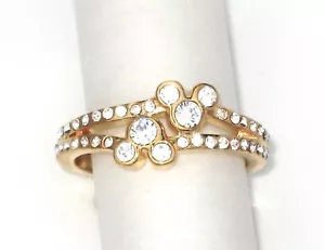 Disney Park Authentic✿ Mickey Mouse Ring Made with Crystals from Swarovski Gold* - Picture 1 of 15