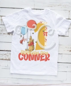 Winnie Pooh Birthday Shirt, Pooh Family Birthday Shirts, Pooh Bear Party Shirts - Picture 1 of 10