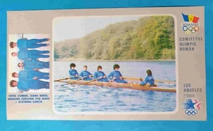 Los Angeles Olympics 1984 - Romanian Olympic Committee poster -canoe female crew - Picture 1 of 3