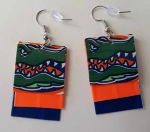 University of Florida Gators NCAA earrings duct tape lightweight handmade - Picture 1 of 3