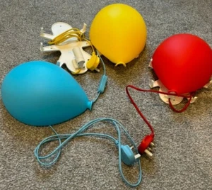 IKEA Dromminge Red Blue Yellow Balloons Wall Light Lamps Bulb Child Bedroom Rare - Picture 1 of 5