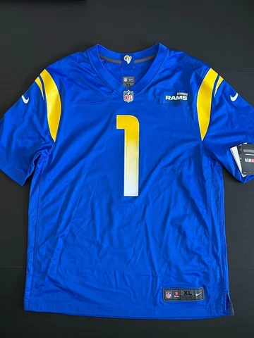 $130 Nike Men's Sz L,XL,2XL Los Angeles Rams Allen Robinson #1 Royal Game Jersey Cover