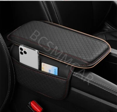 Car Armrest Cushion Mat Cover Auto Center Console Box Pad Protector Breathable - Image 1 of 4