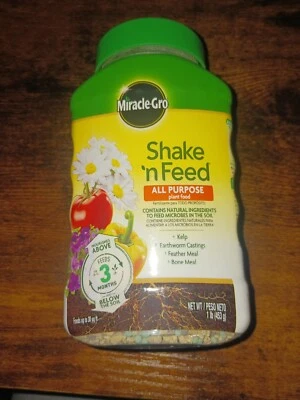 Miracle Gro Shake N Feed All Purpose Plant Food Fertilizer 1LB Natural - Image 1 of 4