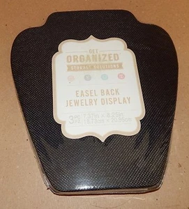 Easel Back Jewelry Display Black 3pc 8 1/4" x7 1/2" By Darcie Get Organized 120W - Picture 1 of 3