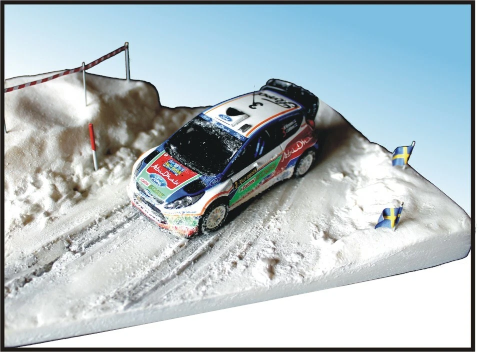NINIVE 26X Diorama modello RALLY di SVEZIA miniatura resina automodellismo 1:43 - Immagine 1 di 2