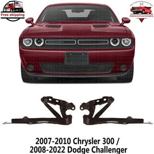 Front Hood Hinges LH + RH For 2007-2010 Chrysler 300 / 2008-22 Dodge Challenger - Picture 1 of 13