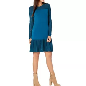 MICHAEL KORS NEW Women's Knit-Trim Flounce Dress TEDO - Picture 1 of 6