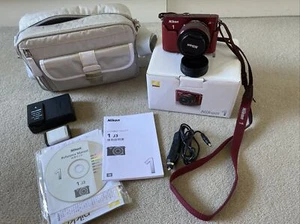 Nikon 1 J3 Digital Camera - Red w/ VR 10-30mm Lens w Box Plus Accessories As Pic - Picture 1 of 8