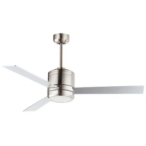 Satin Nickel 52"Ceiling Fan from the Tanker Collection - Picture 1 of 1
