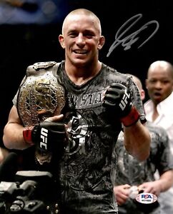 Georges St-Pierre autographed signed 8x10 photo UFC PSA COA