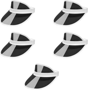 Pack Of 5 Neon Unisex Womnens Sun Visor Hats For Golf Festivals Outdoors Parties - Picture 1 of 11