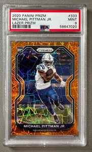 Michael Pittman Jr. 2020 Panini Prizm Rookie RC Orange Lazer #333 Colts PSA 9 - Bild 1 von 6