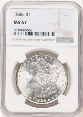 1886 Morgan Dollar NGC MS67 (521120049) - Image 1 of 2