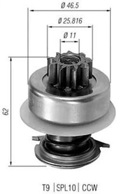 940113020013 MAGNETI MARELLI Pinion, starter - Image 1 of 1