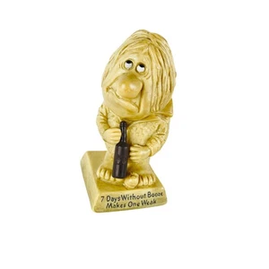7 Days Without Booze Makes You Weak Vintage Figurine 6” 1970 - Picture 1 of 6