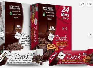 Nugo Dark Variety - Schokoladenbrezel 12 Riegel & Chocolate Chocolate Chip 12 Riegel - Bild 1 von 1