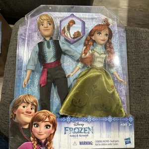 Rare Disney Frozen Anna & Kristoff Doll Set B5168 2015 Hasbro Green Dress Sealed - Picture 1 of 3