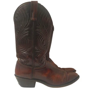 Vintage Laredo Men’s cowboy boots Size 8.5 EE Distressed Made In USA Brown - Picture 1 of 8