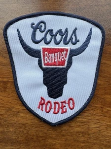 Coors Rodeo Banquet Embroidered Iron-On Patch New - Picture 1 of 3