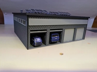 H0 HO 1:87 Fahrzeughalle Garage (4) Lagerhalle LKW Halle Werkstatt Depot dgrgr - Bild 1 von 4