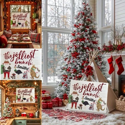 Letrero Woodland de Colección Navidad Vacaciones Arte Popular Hágalo Usted Mismo Personalizado 16x20 Foto 1 de 4