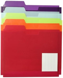 Globe-Weis Poly Aktenordner Taschen, Letter-Format, verschiedene Farben, 5 Taschen... - Bild 1 von 5
