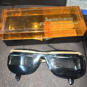 Vintage Cebe Bevete Visor Mask Glacier Shield Glasses Black Gold Japan - Picture 1 of 9