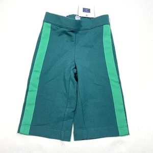 New Janie and Jack Baby Girl Wide Leg Pants Green Side Stripe 6 12 Months - Picture 1 of 4
