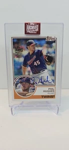2023 Topps Archives - Phil Hughes - ON CARD ENCASED AUTOGRAPH #/28 - Twins - Picture 1 of 2