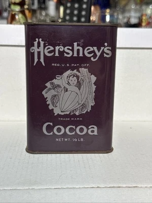 Vintage 1981 Hershey's Cocoa Tin Bank w Recipe 4.5" Reproduction Primitive Label - Image 1 of 4