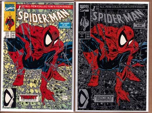 Spider-Man #1 Todd McFarlane Torment Green & Silver Cover 2 Pack Marvel 1990 NM - Picture 1 of 7