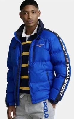 Ralph Lauren Polo Sport Down Red ROCKS 2 BLUE Puffer Jacket Water Repellant XLT - Image 1 of 4