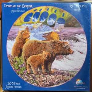 SunsOut ~ "Down at the Stream" ~ 500 Piece Jigsaw Puzzle ~ Brand New ~ Sealed - Picture 1 of 4