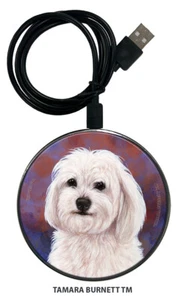 Zoomies Phone and Device Charger - White Havanese - Picture 1 of 1