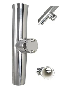 Pactrade Marine Kayak Canoe Boat S.S 316 Clamp-On Rod Holder for Rail 7/8"-1" - Picture 1 of 9