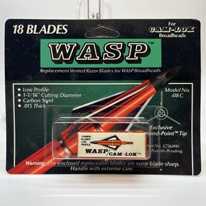 New WASP For Cam-Lok Replacement 18 Broadhead Blades Model 418C  Old Stock - Picture 1 of 3