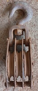 Three Sleeve Pulley Block With Hook - Picture 1 of 2